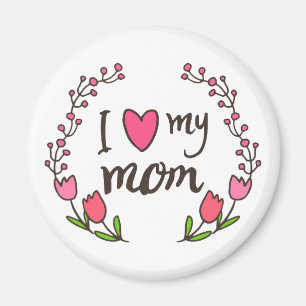 I Kärlek My Mamma Lycklig Mors dag   Magnet