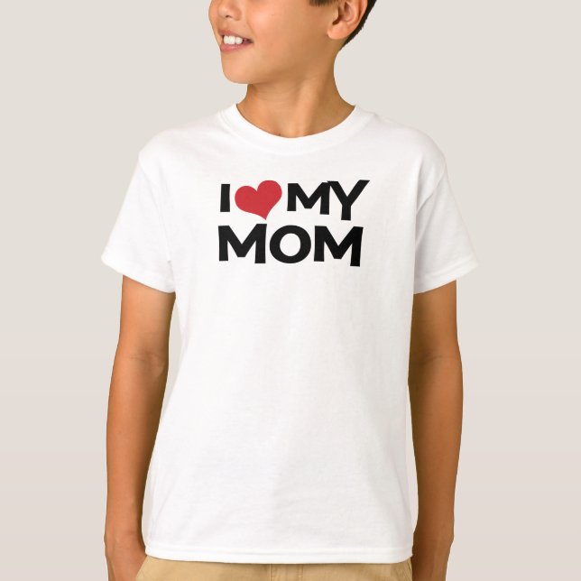 I Kärlek My Mamma Mors dag Kids T-Shirt (Framsida)