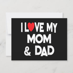I Kärlek My Mamma & Pappa - Firar Family Mor Fath Vykort