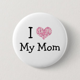 I Kärlek My Mamma Pinback Knapp