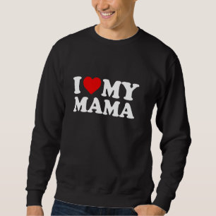 I Kärlek My Mamma Red Heart Pullover Lång Ärmad Tröja