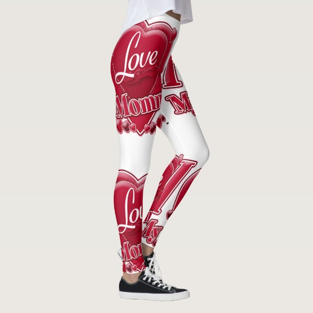 I Kärlek My Mamma Red Hearts Leggings (Höger)
