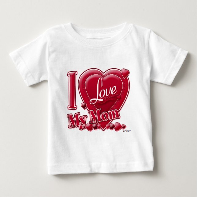 I Kärlek My Mamma red - hjärta T Shirt (Framsida)