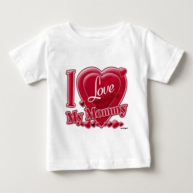 I Kärlek My Mamma red - hjärta T Shirt (Framsida)