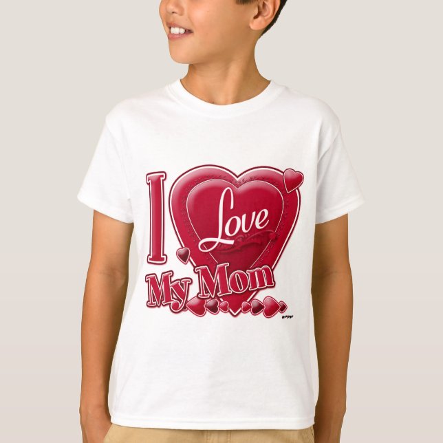 I Kärlek My Mamma red - hjärta T-shirt (Framsida)