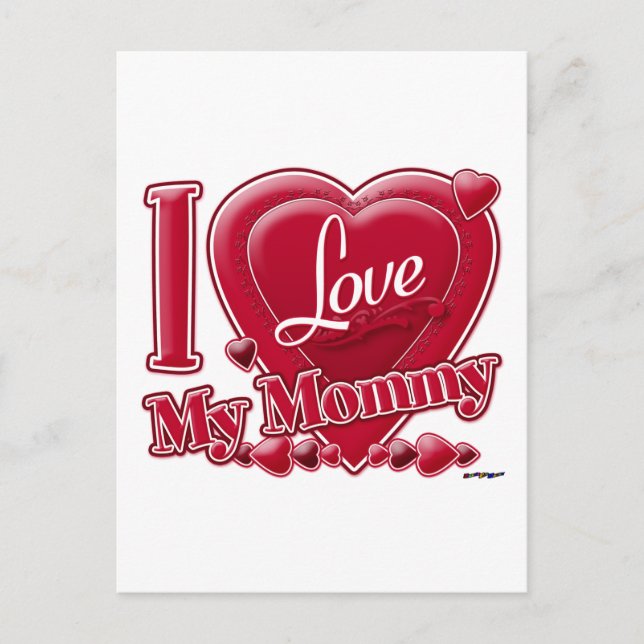 I Kärlek My Mamma red - hjärta Vykort (Framsida)