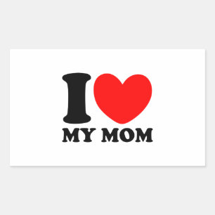 I Kärlek My Mamma Rektangulärt Klistermärke