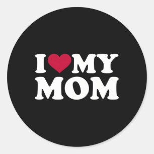 I Kärlek My Mamma Runt Klistermärke