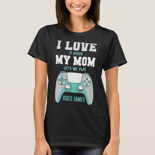 I Kärlek My Mamma Sarcastic Video Games T Shirt