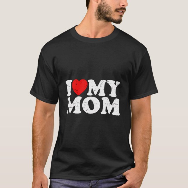 I Kärlek My Mamma T Shirt (Framsida)