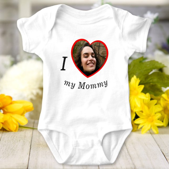 I Kärlek My Mamma Text Photo Personlig T Shirt (Skapare uppladdad)