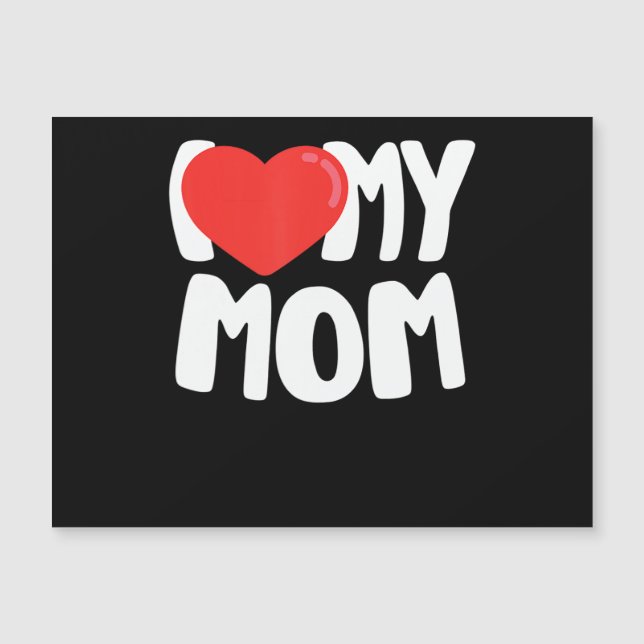 I Kärlek My Mamma TShirt med stort rött hjärta (Framsida)