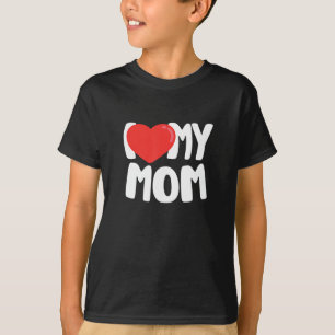 I Kärlek My Mamma TShirt med stort rött hjärta T Shirt