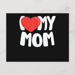 I Kärlek My Mamma TShirt med stort rött hjärta Tilläggskort