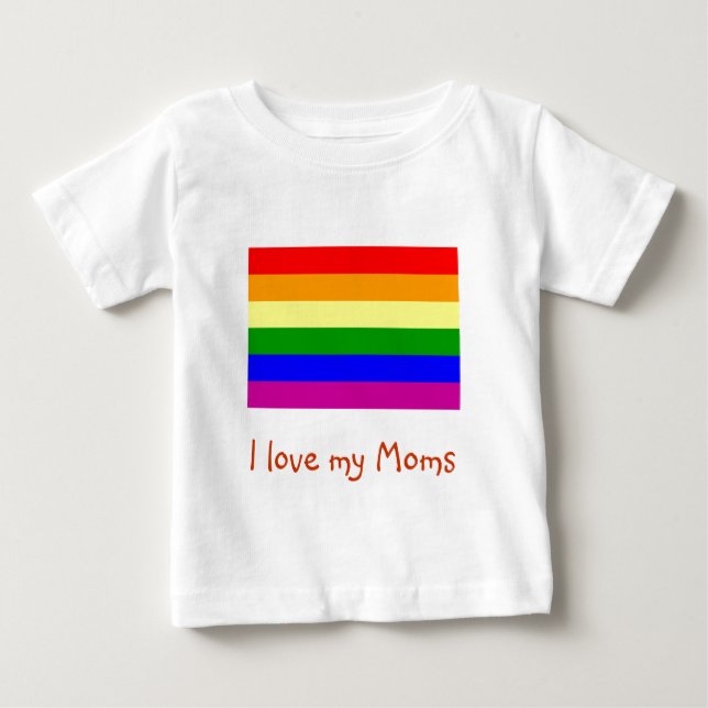 I kärlek My Mammor/Gay pride Tee Shirt (Framsida)