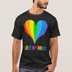 I Kärlek My Mammor öppet Gay Lesbisk Rainbow Dotte T Shirt