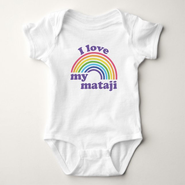 I Kärlek My Mataji - Cute Rainbow T Shirt (Framsida)