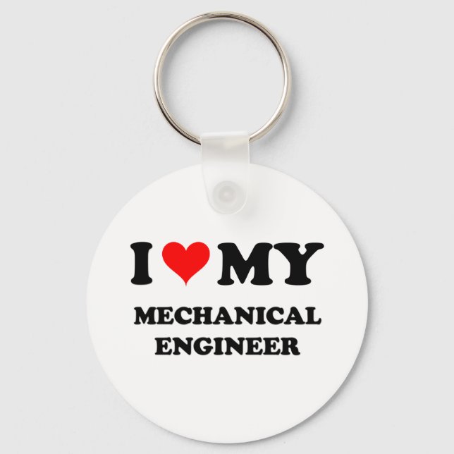 I Kärlek My Mechanical Ingenjör Nyckelring (Framsida)