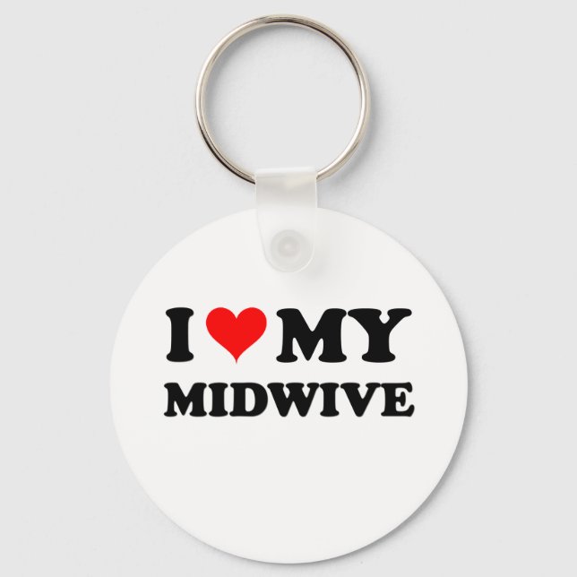 I Kärlek My Midwive Nyckelring (Framsida)