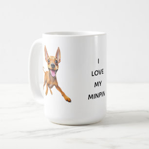 I KÄRLEK MY MINPIN MINPIN minipin minature pinsche Kaffemugg