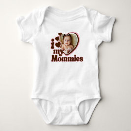 I Kärlek My Mommies Rosa Brown Photo T Shirt