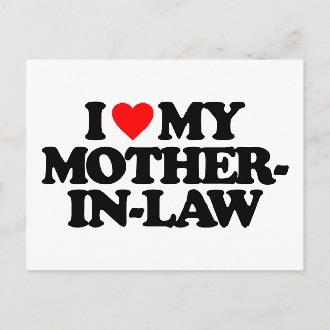 I KÄRLEK MY MOR-IN-LAW VYKORT (Framsida)