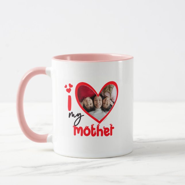 I Kärlek My Mor Photo Gift Classic Mugg, 11 oz Co. Mugg (Vänster)