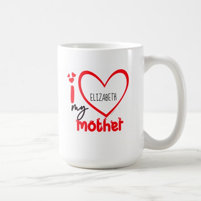I Kärlek My Mor Photo Gift Coffee Mugg (Höger)