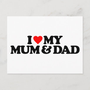I KÄRLEK MY MORSA & PAPPA VYKORT