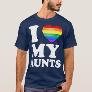 I Kärlek My Moster Rainbow Heart Gay pride HGBT Fl T Shirt