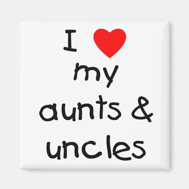 I Kärlek My Moster & Uncles Magnet (Framsidan)
