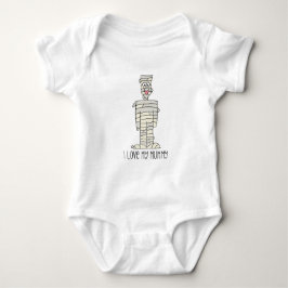 I Kärlek My Mummy Halloween Baby Bodykostym T Shirt