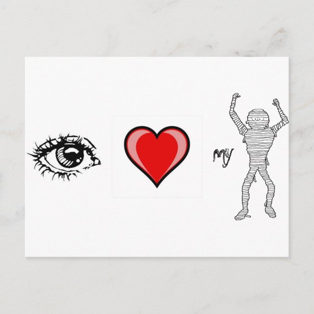 I Kärlek my Mummy Vykort (Framsida)