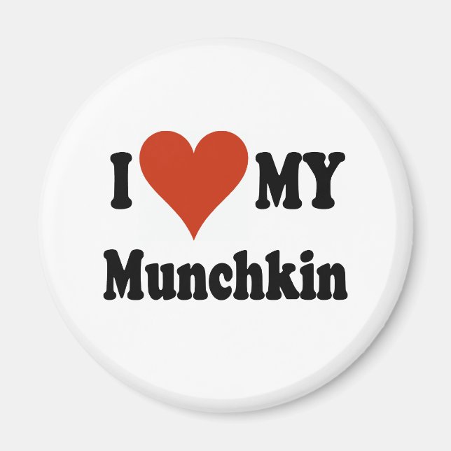 I Kärlek My Munchkin Merchandise Magnet (Framsidan)