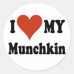 I Kärlek My Munchkin Merchandise Runt Klistermärke