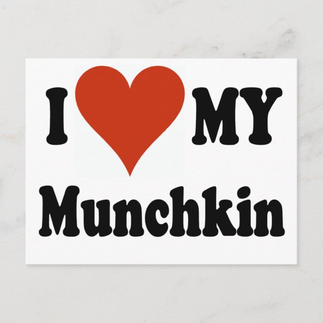 I Kärlek My Munchkin Merchandise Vykort (Framsida)