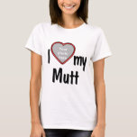 I Kärlek My Mutt - Din Hund foto Red Heart T Shirt<br><div class="desc">Den här roligtens t-shirt kommer att visa hur mycket du kärlek din Mutt! Skjortan har en roligt hjärtformade fotodroppe i ram där du kan ladda upp ett foto av ditt eget Mutt. Hundälskarna kommer att falla i kärlek med roligtens anpassade t-shirt som gör att du kan ladda upp ditt eget...</div>