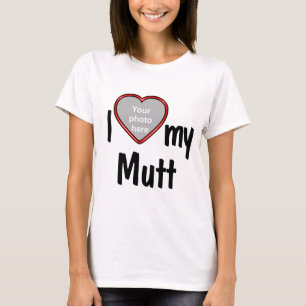 I Kärlek My Mutt - Din Hund foto Red Heart T Shirt