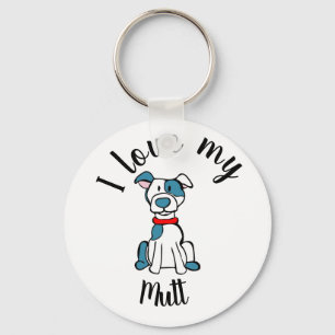 I Kärlek My Mutt Nyckelring