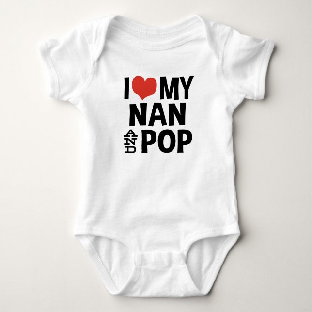 I Kärlek My Nan och Pop Tee (Framsida)