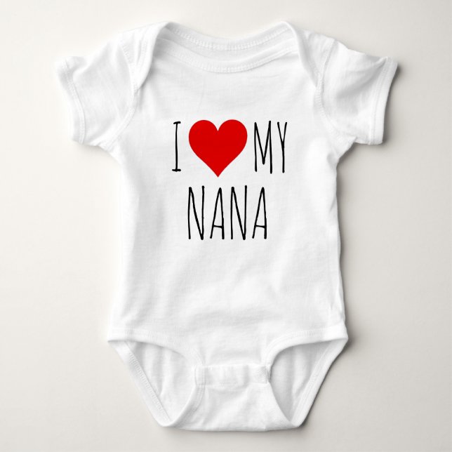 I KÄRLEK MY NANA BODYSUIT JAG HÖRT MY NANA GIFT T-SHIRT (Framsida)