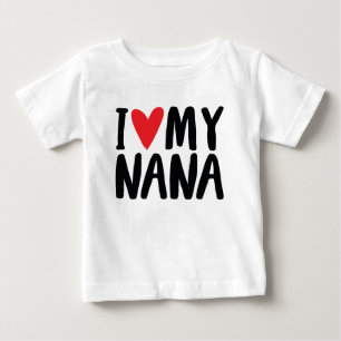 I Kärlek My Nana Hand plockade Design T Shirt