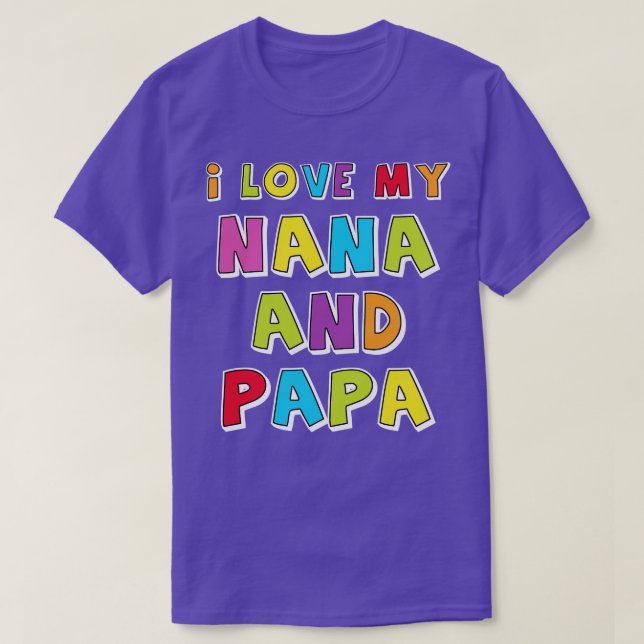 I Kärlek My Nana och Pappa T Shirt (Design framsida)