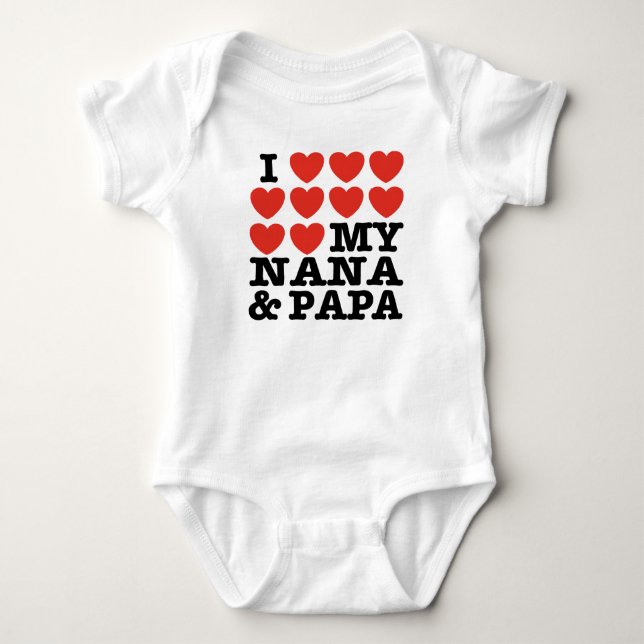 I Kärlek My Nana och Pappa Tee (Framsida)