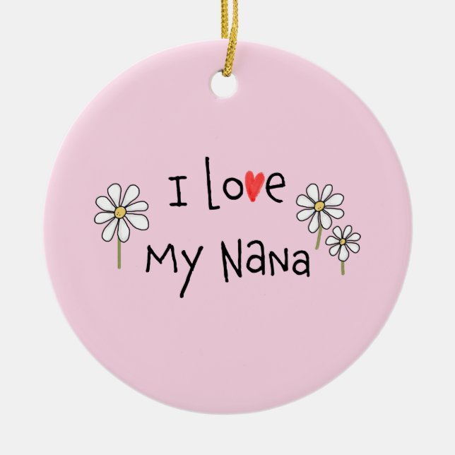 I Kärlek My Nana Photo Ceramic Ornament (Framsidan)