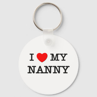 I Kärlek My NANNY Nyckelring