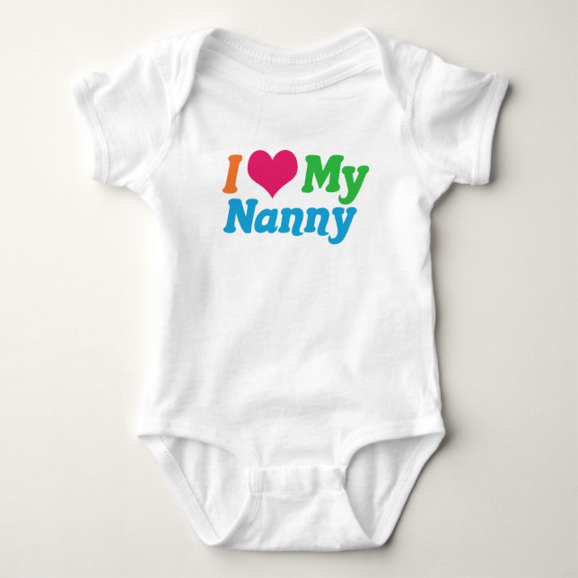 I Kärlek My Nanny T Shirt (Framsida)
