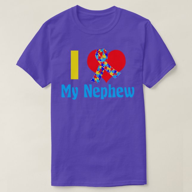 I Kärlek My Nephew Autism T Shirt (Design framsida)