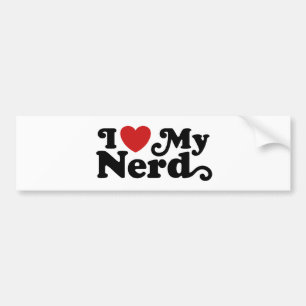 I Kärlek My Nerd Bildekal
