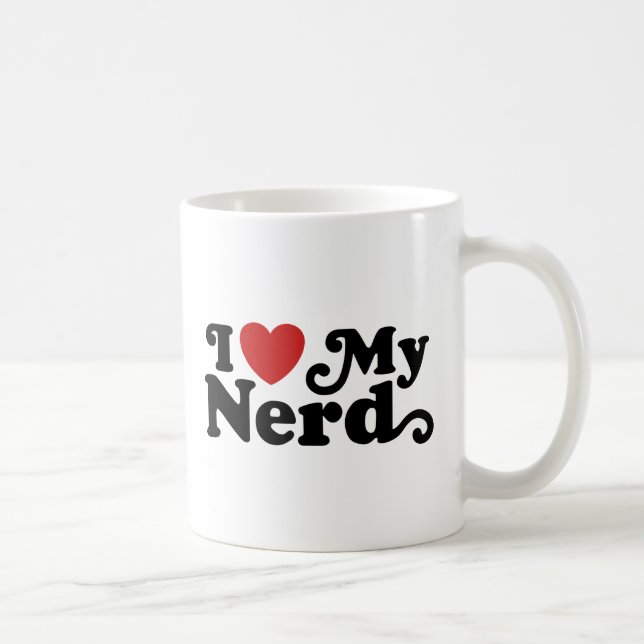 I Kärlek My Nerd Kaffemugg (Höger)